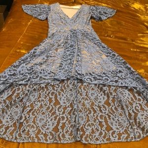 Anthropologie lace high-low dress